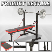 600lbs 6 in 1 Weight Bench Set with Squat Rack Adjustable Workout Bench with Leg Developer Preacher Curl Rack Fitness Strength Training