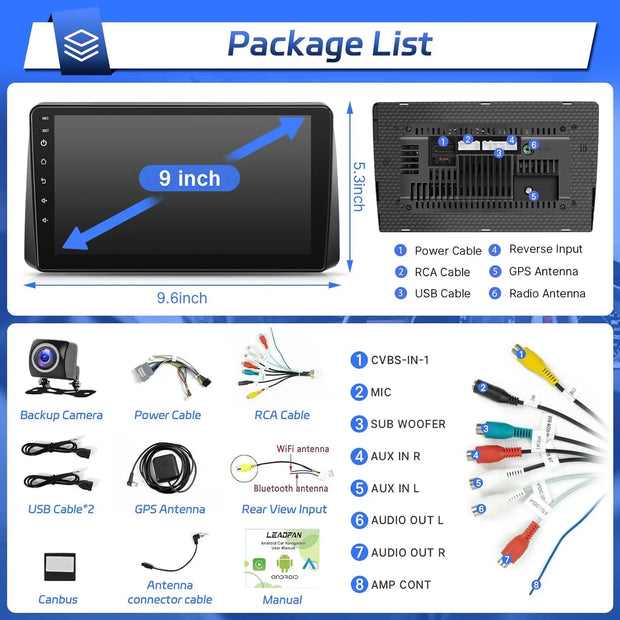 9 Inch Touch Screen Wireless Car Stereo Radio for Dodge Grand Caravan 2008 to 2020 and Chrysler Town and Country 2011 to 2016 with Backup Camera - My Variety Superstore 25