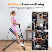 Merach Squat Machine 2 in 1 Squat Rowing Machine Easy Setup Foldable Exercise Equipment Glute Trainer for Home Fitness