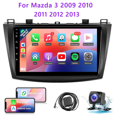 9 Inch Wireless Car Radio for Mazda 3 2009 to 2013 with CarPlay Android Auto Touch Screen Car Stereo Backup Camera GPS WIFI 2G 32G - My Variety Superstore 25