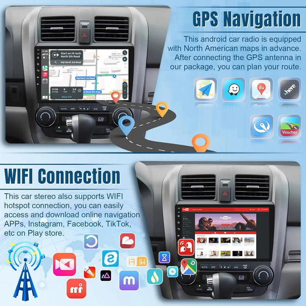 9 Inch Wireless Car Stereo Radio 2 Din IPS Touchscreen Car Video Player with CarPlay Android Auto Rear Camera GPS WIFI FM 2G 32G - My Variety Superstore 25