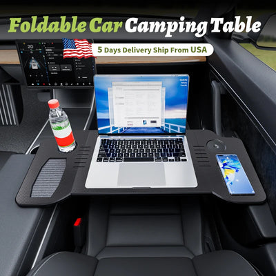 Desk For Tesla Model 3 Y 2024 Car Steering Wheel Laptop Tray Food Desk Portable Office Table