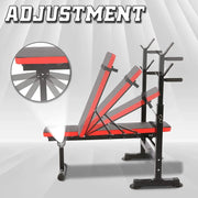 600lbs 6 in 1 Weight Bench Set with Squat Rack Adjustable Workout Bench with Leg Developer Preacher Curl Rack Fitness Strength Training