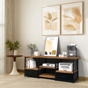 55“ TV Stand with Fabric Drawers-Black - My Variety Superstore 25