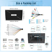 9 Inch Wireless Car Stereo Radio 2 Din IPS Touchscreen Car Video Player with CarPlay Android Auto Rear Camera GPS WIFI FM 2G 32G - My Variety Superstore 25