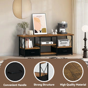 55“ TV Stand with Fabric Drawers-Black - My Variety Superstore 25