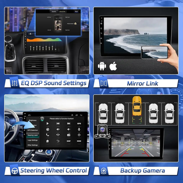 9 Inch Touch Screen Wireless Car Stereo Radio for Dodge Grand Caravan 2008 to 2020 and Chrysler Town and Country 2011 to 2016 with Backup Camera - My Variety Superstore 25