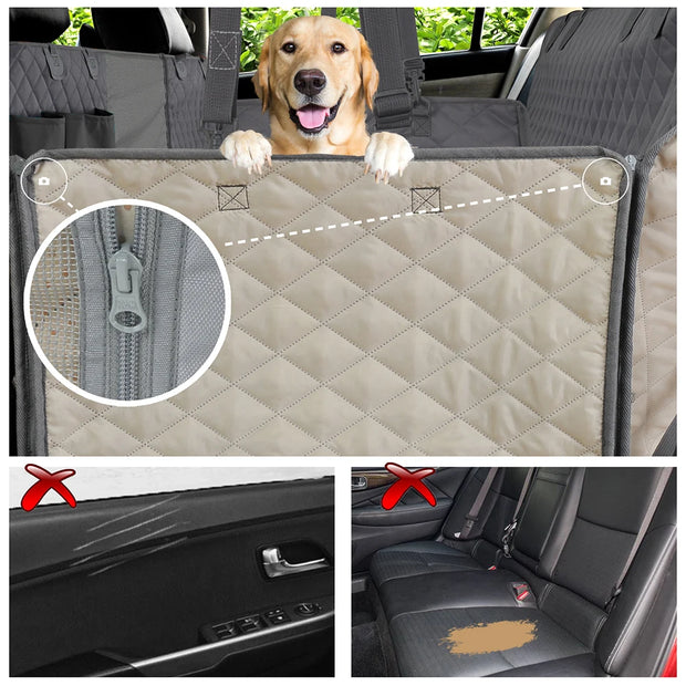 PETRAVEL Dog Car Seat Cover Waterproof Pet Travel Dog Carrier Hammock Car Rear Back Seat Protector Mat Safety Carrier For Dogs - My Variety Superstore 25