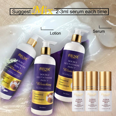 Ailke Whitening And Moisturizing Body Lotion For Dry And Black Skin Type 500ml Korean Cosmetics