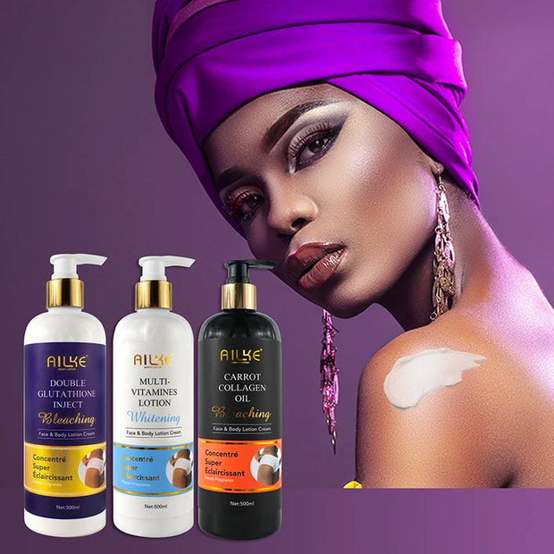 Ailke Whitening And Moisturizing Body Lotion For Dry And Black Skin Type 500ml Korean Cosmetics