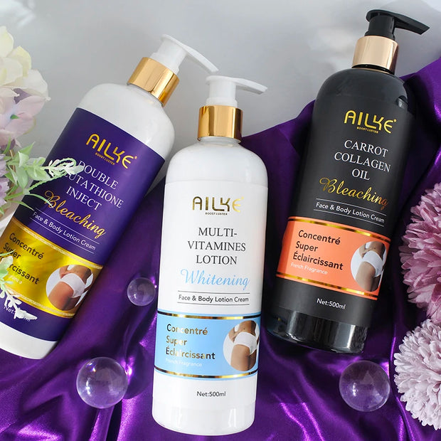 Ailke Whitening And Moisturizing Body Lotion For Dry And Black Skin Type 500ml Korean Cosmetics