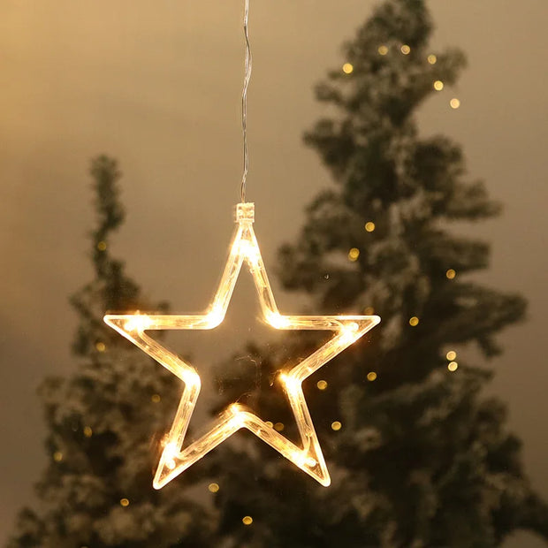 Enchanting Christmas Window Lights With Suction Cups Glow