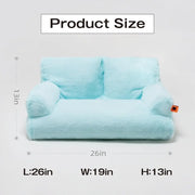 Mewoofun Pet Couch Bed 26×19×13 Inch Washable Cat Beds for Medium Small Dogs Cat up to 25 lbs Fluffy Cat Couch Black White - My Variety Superstore 25