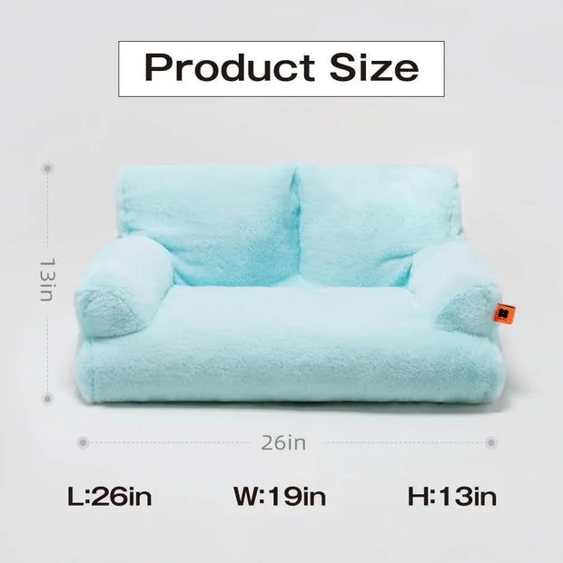 Mewoofun Pet Couch Bed 26×19×13 Inch Washable Cat Beds for Medium Small Dogs Cat up to 25 lbs Fluffy Cat Couch Black White - My Variety Superstore 25