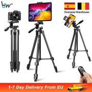 Tripod for Camera and Tablet 60 Inch Aluminum Phone Tripod with Remote Control Mount Holder for DSLR iPad and Android Devices