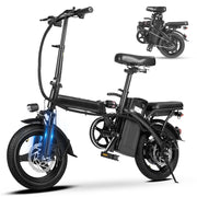 Adult Folding Electric Bicycle with 400W High Speed Motor and 48V Detachable Battery 14 Inch Wheels