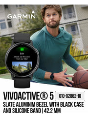 Garmin Vivoactive 5 Health and Fitness GPS Smartwatch, 1.2 in AMOLED Display, Up to 11 Days of Battery, Slate Aluminim Bezel - My Variety Superstore 25
