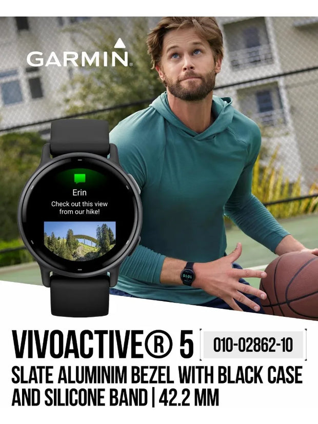 Garmin Vivoactive 5 Health and Fitness GPS Smartwatch, 1.2 in AMOLED Display, Up to 11 Days of Battery, Slate Aluminim Bezel - My Variety Superstore 25