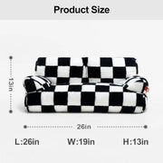Mewoofun Pet Couch Bed 26×19×13 Inch Washable Cat Beds for Medium Small Dogs Cat up to 25 lbs Fluffy Cat Couch Black White - My Variety Superstore 25