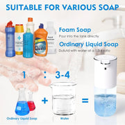 US Stock Automatic Touchless Soap Dispenser 4 Level Adjustable Foaming Hand Soap Dispenser Electric Wall Mount