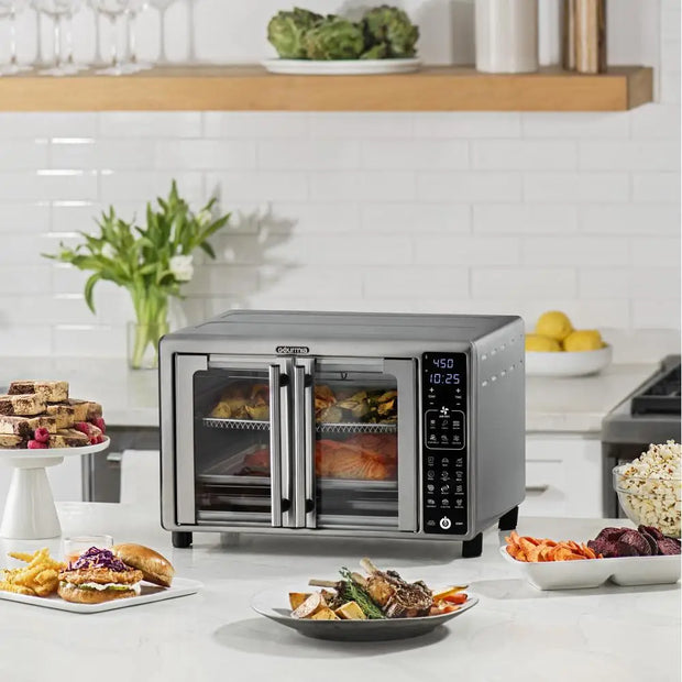 6 Slice Digital Air Fryer Toaster Oven with 19 One Touch Presets Stainless Steel Advanced Technology Perfectly Crisped Creations