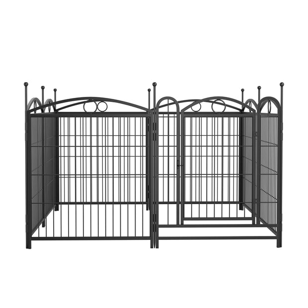 Dog Playpen Indoor 32 inch 8 Panels Metal Dog Pen Pet Dog Fence Outdoor Exercise Pen with Doors, Heavy Duty Dog Fence Puppy Pen - My Variety Superstore 25