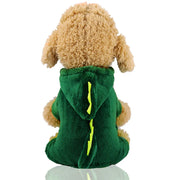 Cozy Dog Costume Dinosaur Winter Plush Coat Keeps Pets Warm