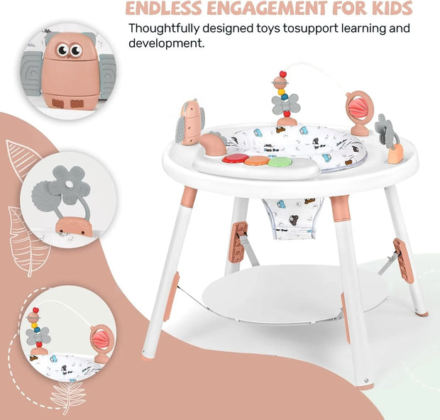Baby activity center, 3-in-1 with detachable toys and 360 degree rotating seat, ideal for toddler development and entertainment - My Variety Superstore 25