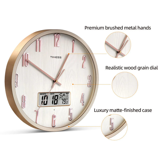 Radiant Voice Activated Wall Clock For Easy Night Visibility