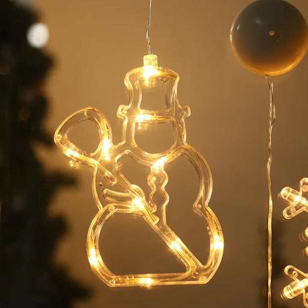 Enchanting Christmas Window Lights With Suction Cups Glow