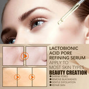 3pcs Lactobionic Acid Pore Shrinking Facial Serum Firming and Moisturizing Blackhead and Acne Cleansing Skin Care Products