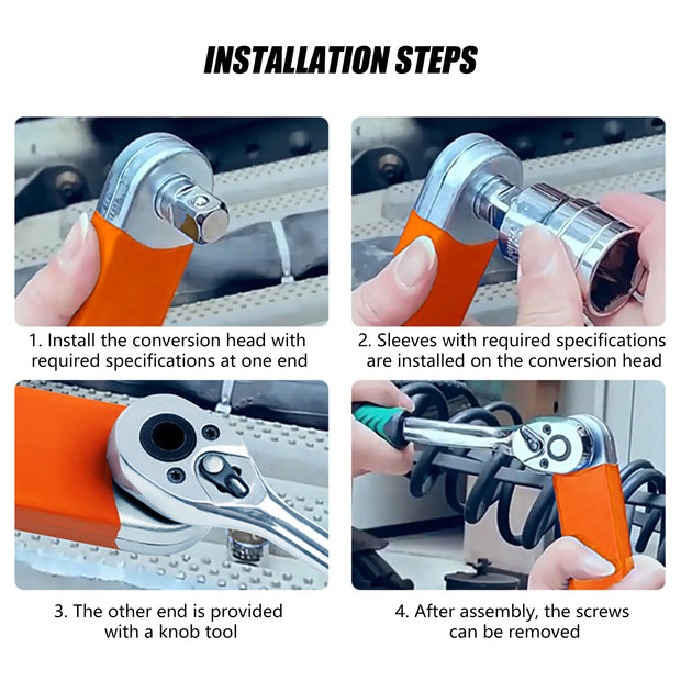 Professional Drive Ratchet Wrench Household Multifunctional Repair Tool Ratchet For Air Refrigeration Tools MIAO-US - My Variety Superstore 25