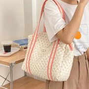 Amazing Cotton Diaper Bag With Cartoon Print For Busy Moms