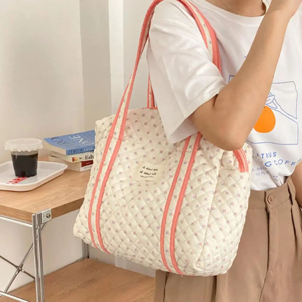 Amazing Cotton Diaper Bag With Cartoon Print For Busy Moms