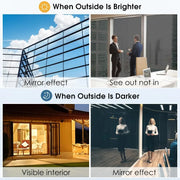 Window Privacy Film Daytime One Way Mirror Tint UV Heat Control Static Cling Glass Door Covering Film