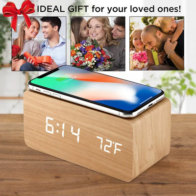 Elegant LED Alarm Clock With USB Charging For Easy Mornings