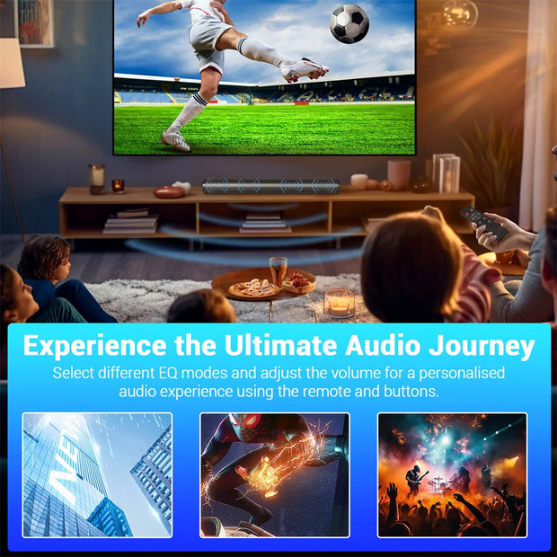 Sound Bar TV Sound System Bluetooth Speaker Wireless Subwoofer Bass Home Theater Rechargeable Lound Portable Speaker - My Variety Superstore 25