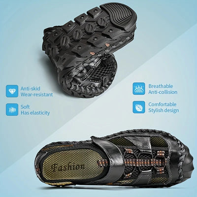 Fearless Mens Closed Toe Hiking Sandals Breathable Comfort