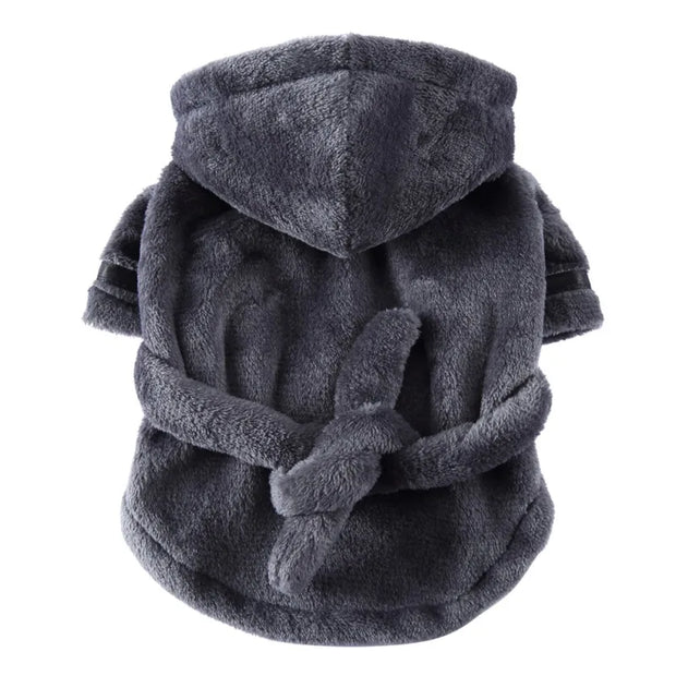 Pet Dog Bathrobe Hooded Pajamas – Soft Drying Towel Clothes for Small to Large Dogs & Cats