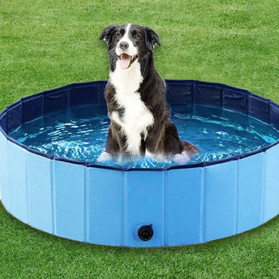 Dog Swimming Pool & Pool Cover Portable Plastic Pool Grooming Tub Bathing Scratch Resistance Pet Pools Bathtub for Large Dogs - My Variety Superstore 25