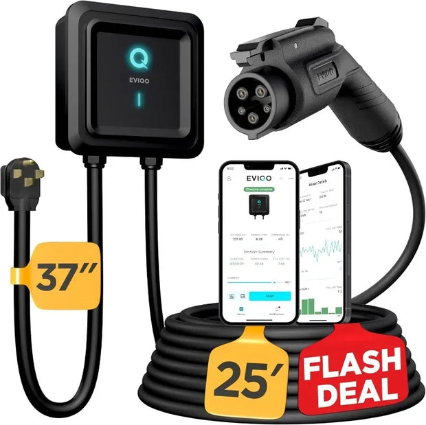 Good Level 2 EV Charger – 48A 240V, NEMA 14-50 Hardwire, 25ft Cord, Energy Star UL Certified