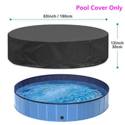 Dog Swimming Pool & Pool Cover Portable Plastic Pool Grooming Tub Bathing Scratch Resistance Pet Pools Bathtub for Large Dogs - My Variety Superstore 25