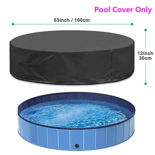 Dog Swimming Pool & Pool Cover Portable Plastic Pool Grooming Tub Bathing Scratch Resistance Pet Pools Bathtub for Large Dogs - My Variety Superstore 25