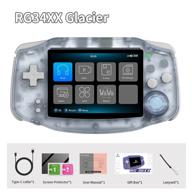 ANBERNIC RG34XX Retro Handheld Game Console 3.4" IPS Screen Linux 64-bit Video Gaming Player Support WiFi Bluetooth HD TV Output - My Variety Superstore 25