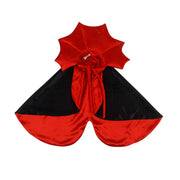 Vibrant Vampire Cloak Pet Costume With Pumpkin Print Fun