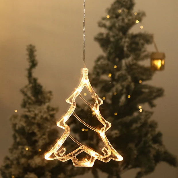 Enchanting Christmas Window Lights With Suction Cups Glow