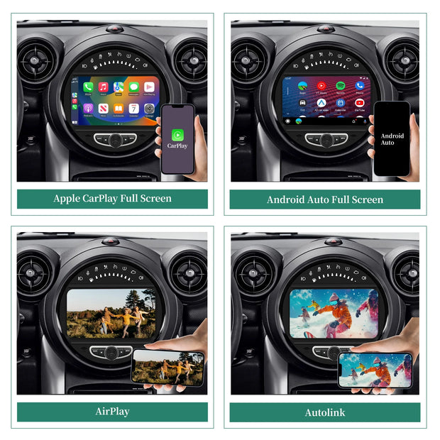 Apple CarPlay Radio Head Unit for BMW Mini Clubman Hatch Convertible Coupe Android 13 Android Auto GPS Navigation - My Variety Superstore 25