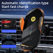 66W Magnetic Wireless Car Phone Holder Charger Automatic Induction Fast Charging Black