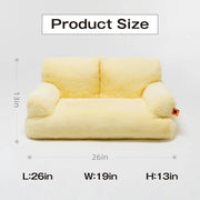 Mewoofun Pet Couch Bed 26×19×13 Inch Washable Cat Beds for Medium Small Dogs Cat up to 25 lbs Fluffy Cat Couch Black White - My Variety Superstore 25