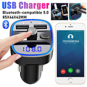 T25 MP3 Player Car Fast Charging Dual USB Charger Bluetooth Compatible 5.0 Multi Functional Classic Dual USB Car Electronics - My Variety Superstore 25